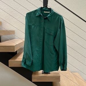 Emerald green button up